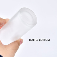 Prix d'usine – Flacon en verre dépoli transparent de 100 ml à épaule plate avec bouchon en bambou pour lotion, sérum, huile essentielle, crème corporelle et crème visage