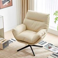 Fauteuil-lit simple rotatif à 360°, amovible, décontracté, en cuir PU, ergonomique, moderne, modulaire, écologique