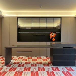 Isla de Cocina y Comedor de Madera Ecológica, Moderna y Minimalista, con Estantes Abiertos, para Uso en Hoteles y Apartamentos - Product Image 4