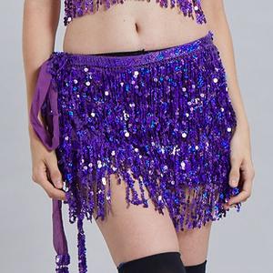 Vente en gros de robes de danse <span class=keywords><strong>orientale</strong></span> costumes sexy jupes de danse <span class=keywords><strong>orientale</strong></span> à paillettes colorées ceintures foulards pour hanche - Product Image 4