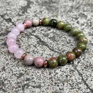 Bracelet en pierre naturelle avec perles de verre colorées, stimulant la créativité, potentiel marketing viral innovant, service de regroupement de produits - Product Image 2