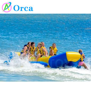 Plátano inflable combinado en forma de U, pez volador, barco remolcable, <span class=keywords><strong>juego</strong></span> de deportes acuáticos, instalación de agua - Product Image 1