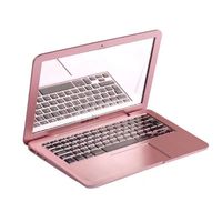 Espejo pequeño creativo para ordenador portátil, espejo de maquillaje plegable portátil de manzana
