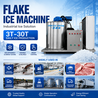 Machine à glace en flocons à refroidissement par air et eau, avec compresseur, pour l'industrie alimentaire, fournie directement par l'usine