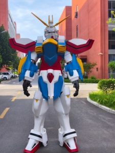 Disfraz de Mascota <span class=keywords><strong>Robot</strong></span> Unisex con Luz LED, de Poliéster, 2.7M de Altura, con Chaleco y Sujetador, Inspirado en Personajes de TV y Cine - ¡Gran Venta! - Product Image 1