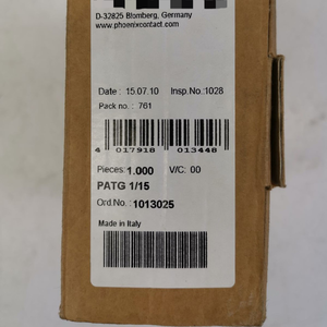 Patg del trasportatore della marcatura del cavo di contatto 1/15 1013025 +/-1000 pc. Nuovo originale pronto Stock di automazione industriale Pac dedicato Plc <span class=keywords><strong>Pr</strong></span> - Product Image 1