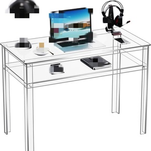 Bureau en acrylique transparent moderne, durable et de haute qualité, personnalisable avec logo, pour le bureau et la maison (vente en gros) - Product Image 1