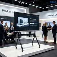 Pantalla Táctil Infrarroja HRAY de 20 Puntos y 85 Pulgadas UHD para Conferencias, Compatible con Windows, Android, Mac, Linux, OEM, ODM, Sin Necesidad de Controladores HID