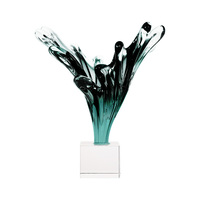 Décoration en verre artisanal en cristal, motif goutte d'eau, pour temple