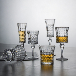 Tùy Chỉnh Nước Uống Kính Cổ Điển Kim Cương Nổi Ly Rượu Sâm Banh Sáo Kính Có Thân Pha Lê Rượu Vang Đỏ Thủy Tinh Thiết Lập - Product Image 2