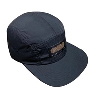 Casquette de camping unisexe en nylon pour l'extérieur, broderie 3D, logo personnalisé, étiquette tissée, visière plate, 5 panneaux, quatre saisons, imperméable
