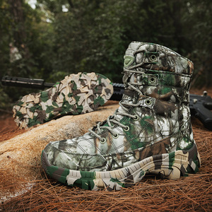 Bottes de randonnée pour hommes, haute tige, camouflage, randonnée en plein air, grande taille - Product Image 1
