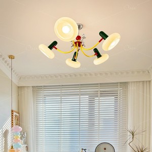 Lustre moderne minimaliste style Bauhaus, LED E27, plafonnier rond pour salle à manger, chambre, salon de thé - Product Image 1