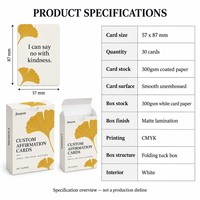 Jeu de 30 cartes personnalisées « Limites et Affirmations » – Cartes d'encouragement positives 57x87mm pour la réflexion et les cadeaux