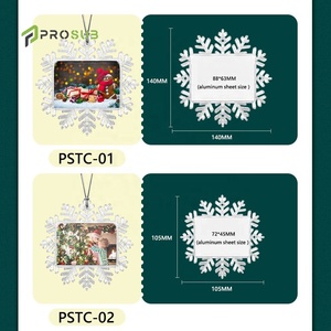 Prosub Bán Buôn Thăng Hoa Trống Giáng Sinh Trang Trí Cao Trong Suốt Nhựa Bông Tuyết Bóng Thăng Hoa Đồ Trang Trí Giáng Sinh - Product Image 2