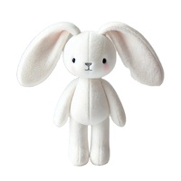 Peluche géante personnalisée de haute qualité, lapin mignon de dessin animé avec de grandes oreilles, animaux en peluche brodés