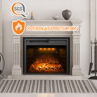 Luxstar Cheminée électrique de 36 pouces Insert Offre Spéciale Chauffage décoratif intégré Flammes multicolores Feu Télécommande 1500W