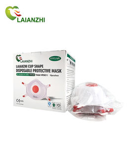 CE FFP3 masker sekali pakai, berbentuk cangkir untuk KP38211 4 lapisan sekali pakai masker pelindung ramah lingkungan katup Respirator pernapasan halus - Product Image 1