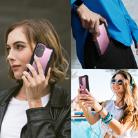 Coque de téléphone hybride anti-poussière robuste pour coques arrière Samsung Galaxy S24