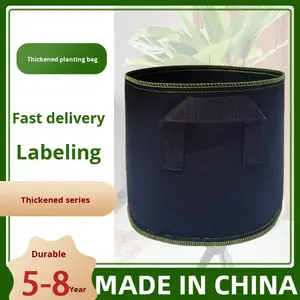 Thân Thiện Với Môi Cổ Điển Nhà Máy Phát Triển Cảm Thấy Phát Triển Túi Màu Đen Không Dệt Vải Dày 1.5-2Mm 1-100L Công Suất Vườn Sử Dụng Túi Cây - Product Image 3