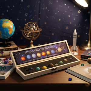 Pierre de guérison gravée sur mesure, sphère, souvenir, cadeau, planète, cosmos, accessoires de mode, décoration, boule de cristal 3D, galaxie - Product Image 1