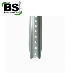 Poste de señal de canal en U para valla de jardín, preperforado poste de acero galvanizado en caliente - Product Image 3