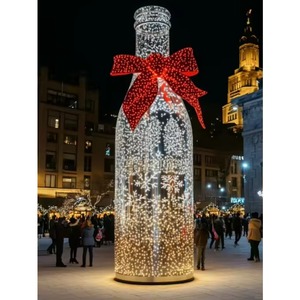 Sculpture lumineuse LED 3D Panjixin pour décoration extérieure de centres commerciaux, hôtels et parcs d'attractions, motif arbre et boîte cadeau - Product Image 4
