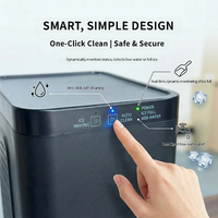 Machine à glaçons sphériques LeTu Home avec boîtier en plastique pour usage domestique et hôtelier, compatible avec l'eau en bouteille
