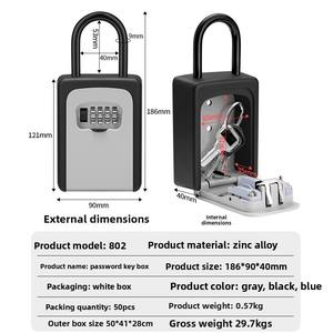 Pour <span class=keywords><strong>Amazon</strong></span> transfrontalier grand espace étanche antivol en métal serrure boîte <span class=keywords><strong>murale</strong></span> B & B extérieur mot de passe clé coffre-fort - Product Image 2