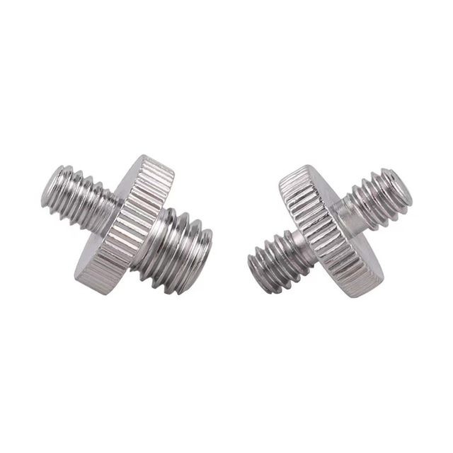 Camera Adapter Screw 1/4 3/8 Inch Dual Head Interchangeable Positioning Quick Release Shoulder Strap Metal
