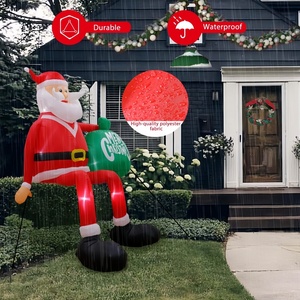 Père Noël grimpeur gonflable de 8 pieds avec lumières LED pour décorations de Noël extérieures et intérieures, fournitures de Noël - Product Image 3