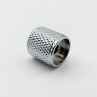 Guitar Accessories Metal Potentiometer Knob 6MM Inner Hole Silver Volume Tone Control Knob for Electric Guitar Bass