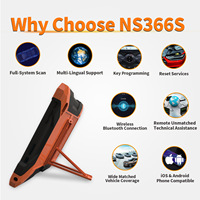 Humzor NexzSYS 366 Supper, Herramienta de Diagnóstico Automotriz de Sistema Completo, Escáner con Función de Programación de Llaves 366S