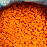 Carottes en dés surgelées IQF, fraîchement blanchies, de Chine, en gros, emballage en vrac, légumes surgelés, prix compétitif