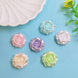 100 Breloques Fleurs en Résine Colorées Adorables pour Slime, Jouets pour Filles, Bricolage, Scrapbooking, Nail Art, Décoration de Coques de Téléphone - Product Image 3