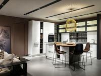 Ensemble de cuisine, mobilier domestique, meubles de cuisine avec îlot central, fournisseur d'armoires