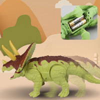Jouet de dinosaure de pulvérisation électrique pour enfants avec la lumière et le son rampant Dragon triangulaire jouet de modèle de dinosaure électrique