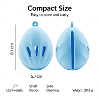 Étui de rangement pour houppette en silicone de voyage, séchage rapide, ventilé, pour éponge cosmétique
