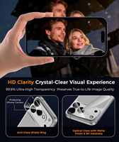 Protezione Schermo e Lente Fotocamera 2 in 1 in Vetro Temperato 9H Trasparente Anti-Graffio per iPhone 17 18 Pro Max Air