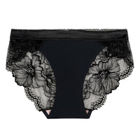 Braguitas sin costuras de seda helada al por mayor para mujer, bragas de encaje hueco estilo europeo, ropa interior invisible con entrepierna de algodón