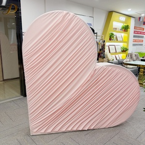 JINDA Support de toile de fond en métal en forme de cœur pour mariage, en promotion, à prix réduit pour la décoration de scène de mariage et de fête - Product Image 6