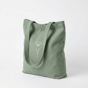 Factory Price Eco-Friendly Cotton Handle <b>Tote</b> Bag Custom Logo Recycled Beach Gift <b>Canvas</b> Bag Heavy Duty Outer Shopping Bags - Product Image 2