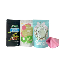 Sacs d'emballage alimentaire en plastique biodégradable blanc mat imprimés sur mesure avec fermeture éclair, sachets refermables en aluminium à fermeture zip, pochettes verticales