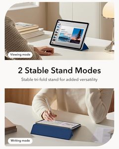 REXIAO Étui pour tablette à trois volets avec fonction veille/réveil automatique, fin et léger, en cuir PU et microfibre, Smart <span class=keywords><strong>Folio</strong></span> pour iPad (A16) - Product Image 6