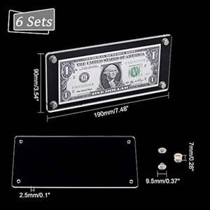 Wholesale Top Graded Custom Acrylic Money US Bank Note Currency Display Frame for Decor - Product Image 2