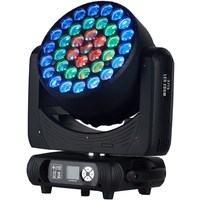 Projecteur LED à tête mobile RVBW avec zoom, lumière de lavage DMX512, projecteurs LED à tête mobile avec zoom, LED RVBW haute puissance 37x15