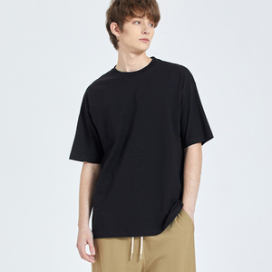 T-shirt en coton peigné 100% de qualité supérieure, coupe ample oversize, col rond, manches courtes, 220g, personnalisable avec logo, vente en gros - Product Image 2