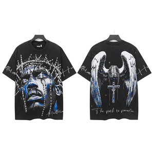 T-shirt tendance double face Thorn Crown Angel Back, 250g - Product Image 1
