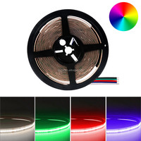 Ruban lumineux commercial flexible à changement de couleur RGB+W DC 24V 840LED 16.8W COB LED pour exposition d'art, scène, événement