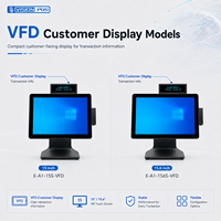 Terminal de point de vente de bureau Full HD 15,6 pouces avec écran tactile capacitif double écran pour affichage client, idéal pour les caisses de détail et de restauration